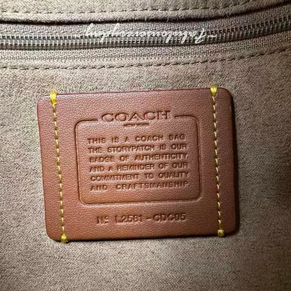 Coach Elodie Crossbody Bag In Regenerative Cotton With Quilting CDC05 Indigo NWT - Picture 7 of 8